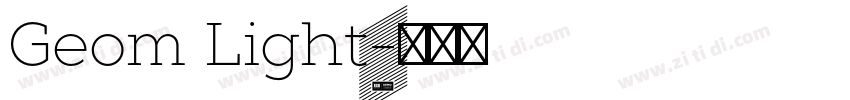 Geom Light字体转换